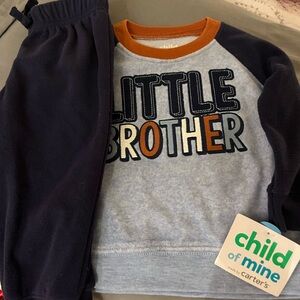 Child of Mine Navy and Gray Little Brother Outfit